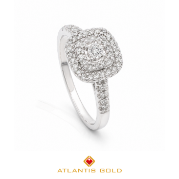 Inel de Logodnă Ice Glamour - Diamante, Aur alb 14K