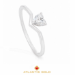 Inel Amora -  Diamant de laborator, Aur alb 14K