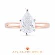 Inel cu diamant de laborator Nyra din aur de 14k