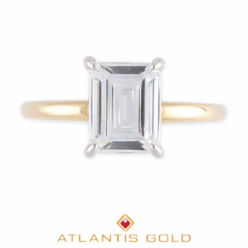 Inel cu diamante de laborator Aurelia din aur de 14k
