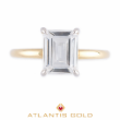 Inel cu diamante de laborator Aurelia din aur de 14k