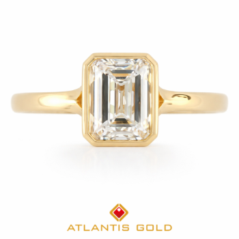 Inel cu diamant de laborator Aveline din aur de 14k