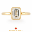Inel cu diamant de laborator Aveline din aur de 14k
