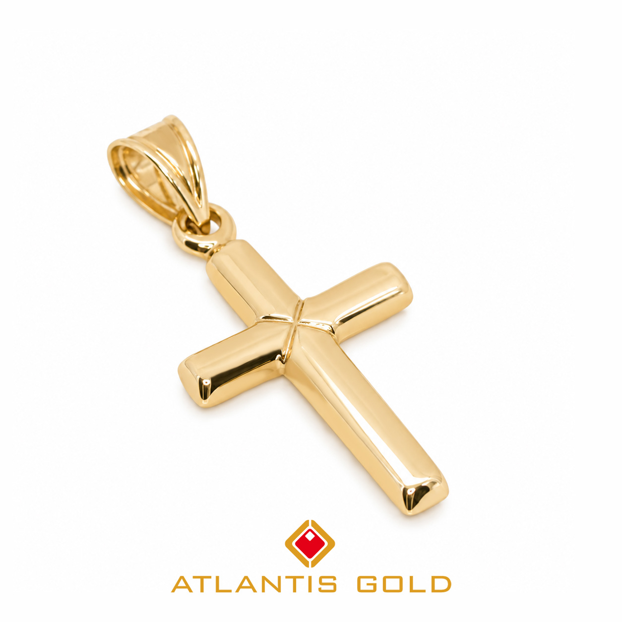 Pandantiv Croix Élégance din Aur 14K
