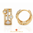 Cercei cu zirconii Cristelle din Aur de 14K