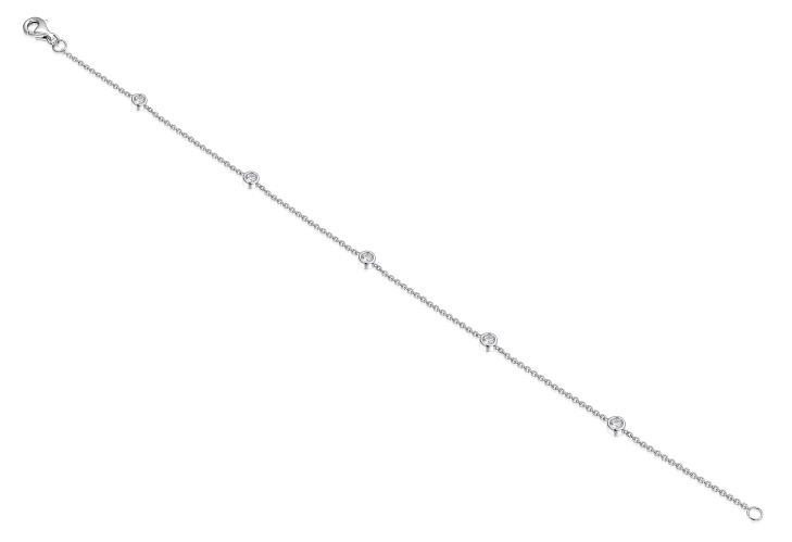 BRATARA DIN AUR ALB 18K CU DIAMANTE 72898
