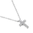 LANT CU PANDANTIV DIN AUR ALB 18K CU DIAMANTE 72751