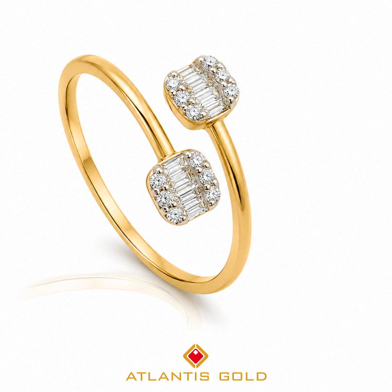 Inel Dualis - Diamante, Aur galben 18K